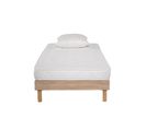 Ensemble Matelas Mousse Eco - 90x190cm Et 1 Oreiller 60x60 - Mousse Et Sommier Kit Couleur Chêne