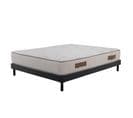 Ensemble Matelas Mousse Cosmos White - 140x190cm - Accueil Mémoire De Forme Et Sommier Kit Gris