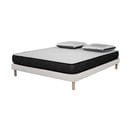 Ensemble Matelas Mousse Acceuil Mémoire Memory - 140x190 - 2 Oreiller Visco 60x60 Et Sommier Blanc