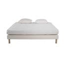 Ensemble Matelas Mousse Eco - 140x190 - 2 Oreillers Mémoire 60x60 - Sommier Tapissier Blanc