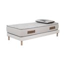 Ensemble Matelas Mousse Cosmos White Accueil Mémoire - 90x190cm - 1 Oreiller 70x40 - Sommier Blanc