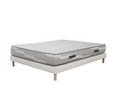 Ensemble Matelas Ressorts  Select - 160x200 - Accueil Mémoire De Forme Et Sommier Blanc