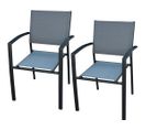 Lot De 2 Chaises De Jardin En Aluminium "lyraya" - Anthracite