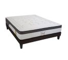 Pack Tivoli 140x190 Cm Matelas Mousse + Sommier Bois + Protège Matelas Anti Punaise