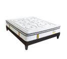 Pack Reina 2.0 140x200 Cm Matelas Ressorts + Sommier Bois + Protège Matelas Anti Punaise