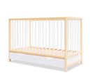 Lit Bébé Évolutif Avec Tiroir Mathis 60x120 Cm (matelas Non Inclus) - Bois Naturel Et Blanc