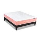 Ensemble Lilas 160x200 Cm Matelas Mousse + Sommier Bois