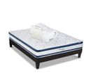 Pack Chenonceau 140x200 Cm Matelas Mousse + Sommier Bois + Accessoires