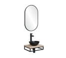 Meuble Lave-mains Soho Plan Fin P-serviette Dessous Vasquenoire+rob+miroir