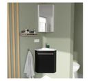 Ensemble Lave-mains D'angle Skino Noir + Vasque + Robinet + Miroir