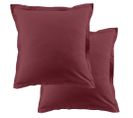 Lot De 2 Taies D'oreiller 63x63 Cm Coton 57 Fils Cerise