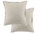 Lot De 2 Taies D'oreiller 63x63 Cm Coton 57 Fils Ivoire