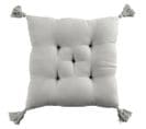 Coussin De Chaise 40x40 Cm Gaze De Coton Avec Pompons Nuage