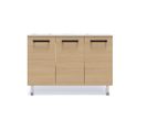 Meuble De Salle De Bain Double Vasque 120cm 3 Portes Chêne - Chelsea