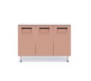 Meuble De Salle De Bain Double Vasque 120cm 3 Portes Abricot - Chelsea