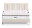 Ensemble Lit Adulte 140x190 En Velours Beige Eliot + Matelas Latex