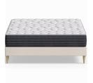 Ensemble Lit Adulte 180x200 En Velours Beige Dina + Matelas Mousse Accueil Mémoire De Forme