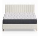 Ensemble Lit Adulte 160x200 En Tissu Bouclé Écru Eliot + Matelas Mousse Accueil Mémoire De Forme