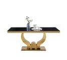 Table à Manger Trofy Gold Marbré Noir 180x90x75cm