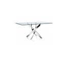 Table Repas Jessica Xxl Verre Transparent 180x90cm