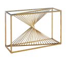 Console Luxury Brittany Gold Verre Transparent 120x40x78 Cm