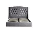 Lit Coffre King Size 180x200 Cm Sultan Velours Gris