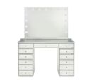 Ensemble Coiffeuse + Miroir Hollywood Avec LED L 130x54,5x80 Cm