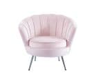 Fauteuil Nymphea En Velours Rose