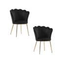 Lot De 2 Chaises Nymphea Gold Assise Velours Noir