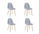 Lot de 4 chaises Scandinave Invisible Pieds Gold