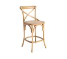 Tabouret De Bar Bistrot Vintage En Bois Naturel Avec Repose-pieds