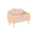 Coffre De Rangement Enfant. Ouvert. Rose