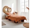 Parure De Lit Gaze De Coton / Coton. Terracotta. 1 Place. 1 Housse De Couette Avec 1 Taie