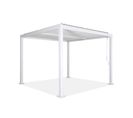 Pergola Bioclimatique Blanche. Aluminium Et Acier. 3x3m. Lames Orientables