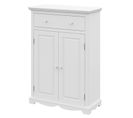 Buffet Le Parisien Charme Blanc 2 Portes 1 Tiroir 2 Tablettes 94 X 134 X 42 Cm