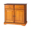 Buffet 2 Portes 2 Tiroirs Merisier 2 Niches L 82.4 H 77.2 P 41 Cm