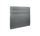 Tete De Lit Lignes Tissu Gris Anthracite L 200 Cm - Ep 10 Cm Rembourre