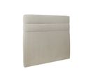 Tete De Lit Lignes Velours Taupe L 135 Cm - Ep 10 Cm Rembourre