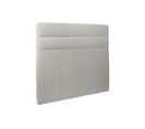 Tete De Lit Lignes Velours Gris Clair L 180 Cm - Ep 10 Cm Rembourre