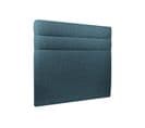 Tete De Lit Lignes Bouclette Bleue L 200 Cm - Ep 10 Cm Rembourre