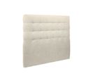 Tete De Lit Capitonnee Tissu Beige Clair L 135 Cm - Ep 10 Cm Rembourre