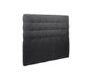 Tete De Lit Capitonnee Tissu Noir L 200 Cm - Ep 10 Cm Rembourre