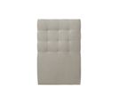 Tete De Lit Capitonnee Velours Taupe L 90 Cm - Ep 10 Cm Rembourre