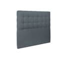 Tete De Lit Capitonnee Velours Gris Anthracite L 200 Cm - Ep 10 Cm Rembourre