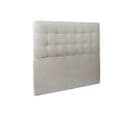 Tete De Lit Capitonnee Velours Gris Clair L 200 Cm - Ep 10 Cm Rembourre