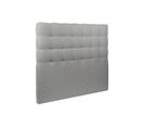 Tete De Lit Capitonnee Bouclette Gris L 150 Cm - Ep 10 Cm Rembourre