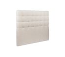 Tete De Lit Capitonnee Bouclette Beige L 140 Cm - Ep 10 Cm Rembourre