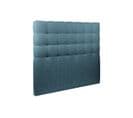 Tete De Lit Capitonnee Bouclette Bleue L 140 Cm - Ep 10 Cm Rembourre