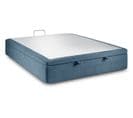 Sommier Coffre Tissu Bleu 200x200 H39cm