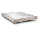 Sommier Tapissier Tissu Beige Brun 160x200 H29cm